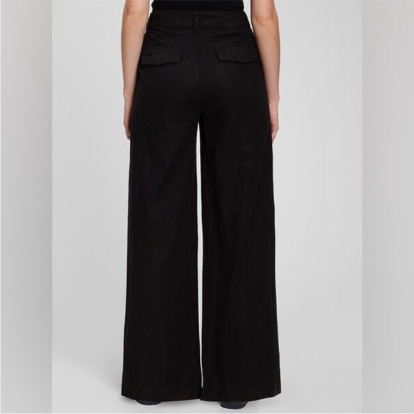 NWT! GAP Black High Rise Linen-Cotton Pleated Wide Leg Pants  - Multiple Sizes🔹 - Picture 2 of 11